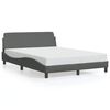 vidaXL Bettgestell "Dover" Dunkelgrau 137x190 cm Stoff