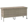 vidaXL Gartentruhe mit Rollen Hellgrau 160x55x75 cm Poly Rattan