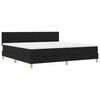 vidaXL Boxspringbett mit Matratze Schwarz 200 x 200 cm Stoff