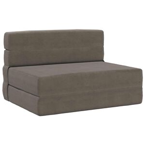 vidaXL Klappsofa Bett Hellgrau 70 x 72 x 60 cm Stoff