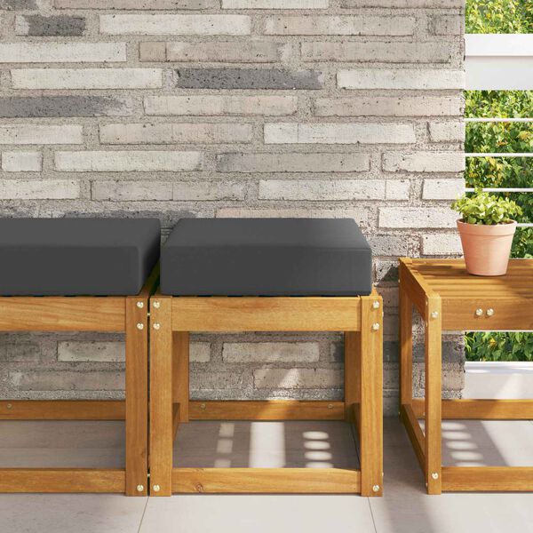 vidaXL Sitzkissen f&uuml;r Outdoor Anthrazit 40 x 40 x 8 cm 100 % Polyester