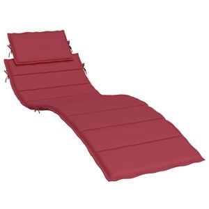 vidaXL Sonnenliegen-Auflage Weinrot 186x58x4 cm Oxford-Gewebe