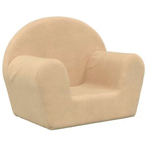 vidaXL Kindersofa Creme Weicher Pl&uuml;sch