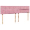 vidaXL Boxspringbett mit Matratze Rosa 180x200 cm Samt