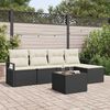 vidaXL Sofa Set mit Kissen 6 pcs Braun und Creme Poly-Rattan