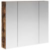 vidaXL Badezimmerspiegelschrank Ger&auml;ucherte Eiche 80 x 14,5 x 70 cm