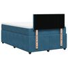 vidaXL Boxspringbett mit Matratze Blau 120x190 cm Samt