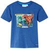 vidaXL Kinder-T-Shirt Dunkelblau Melange 140