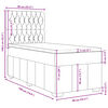 vidaXL Boxspringbett mit Matratze Creme 90x190 cm Stoff