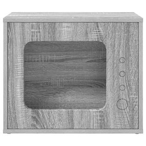 vidaXL Katzenhaus Graues Sonoma 51 x 30 x 42,5 cm Holzwerkstoff