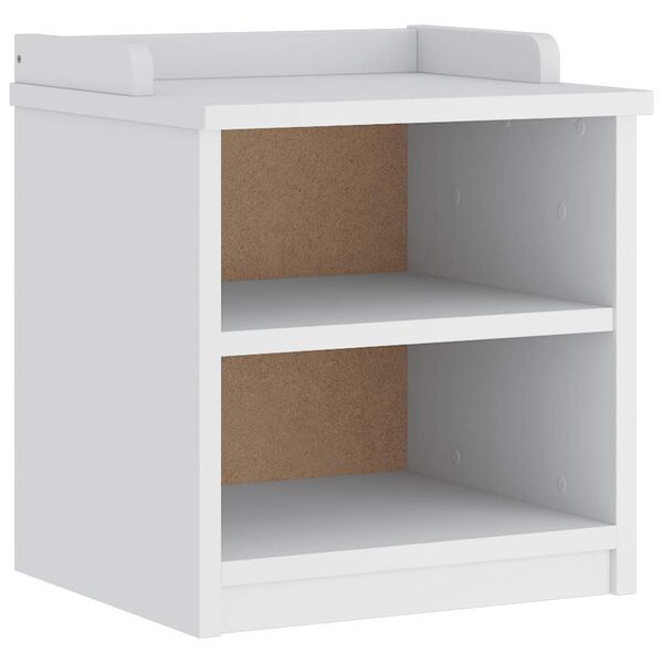 vidaXL Flurbank SANDNES Weiß 45x40x50 cm Massivholz Kiefer