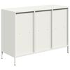 vidaXL Sideboard Wei&szlig; 101,5x39x73,5 cm Kaltgewalzter Stahl
