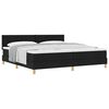 vidaXL Boxspringbett mit Matratze Schwarz 200 x 200 cm Stoff