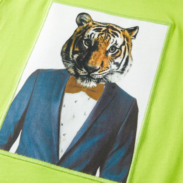 Kinder-Kurzarmshirt Limette 140