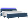 vidaXL Boxspringbett mit Matratze mit LED Blau 200 x 200 cm Stoff