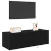 vidaXL TV-Wandschrank 2 pcs Schwarz Eichen-Optik 100 x 35 x 31 cm