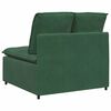 vidaXL Modulares Sofa Mittelmodul mit Kissen Dunkelgrün 100 cm