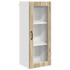 vidaXL Wandglas-Schrank PORTO Sonoma-Eiche 40 x 31 x 100 cm