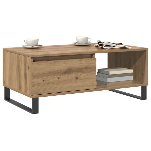 vidaXL Couchtisch Artisan-Eiche 90x50x36,5 cm Holzwerkstoff