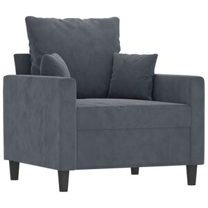 vidaXL Sessel Dunkelgrau 60 cm Samt