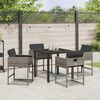 vidaXL Garten Essgruppe 5 pcs Grau Poly-Rattan