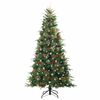 vidaXL K&uuml;nstlicher klappbarer Weihnachtsbaum Gr&uuml;n 240 cm PE und PVC