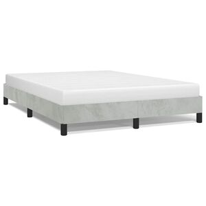 vidaXL Bettgestell ohne Matratze Hellgrau 137x190 cm Vollvelours