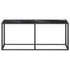 vidaXL Konsolentisch Schwarz Marmor-Optik 180x35x75,5 cm Hartglas