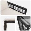 vidaXL Gartenm&ouml;bel-Set mit Kissen 5 pcs Schwarz und Wei&szlig;