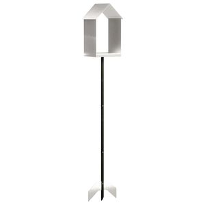 vidaXL Vogel-Feeder Edelstahl Silber