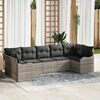 vidaXL Gartensofa-set Hellgrau Poly-Rattan