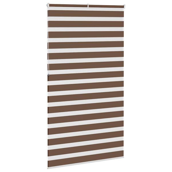 vidaXL Doppelrollo Braun 120x230 cm Stoffbreite 115,9 cm Polyester