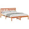 vidaXL Bettrahmen Wachsbraun 150 x 200 cm Massives Kiefernholz