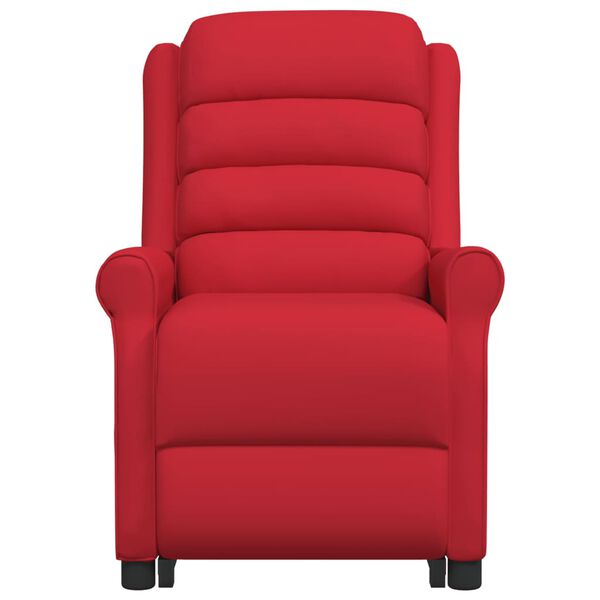 vidaXL Massagesessel mit Aufstehhilfe Rot Kunstleder