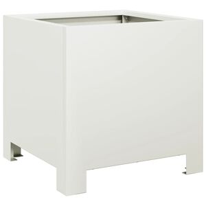 vidaXL Pflanzk&uuml;bel Wei&szlig; 30x30x30 Stahl