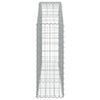 vidaXL Gabione mit Hochbogen 150x30x80/100 cm Verzinktes Eisen