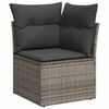 vidaXL Garten-Sofa-Set mit Kissen mit Speicher 7 pcs Hellgrau
