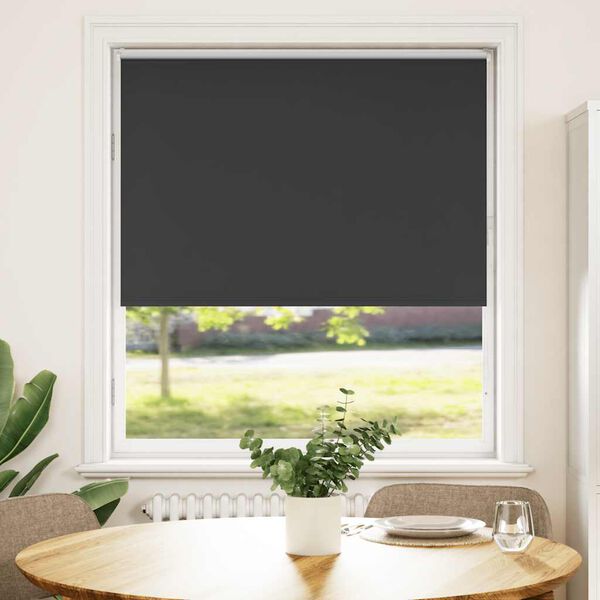 vidaXL Verdunkelungsrollo Schwarz 115x150 cm Stoffbreite 110,7 cm
