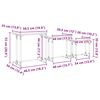 vidaXL Nesting Couchtisch 3 pcs Artisan-Eiche 50,5 x 35 x 53 cm