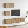 vidaXL TV-Schrankset Wandmontiert 3 pcs Artisan-Eiche Holzwerkstoff