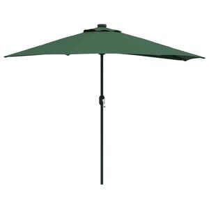 vidaXL Gartensonnenschirm 294 x 150 x 224 cm Polyester und Stahl Gr&uuml;n