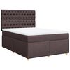 vidaXL Boxspringbett mit Matratze Dunkelbraun 140x190 cm Stoff
