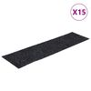 vidaXL Stufenmatten Selbstklebend 15 Stk. 76x20 cm Dunkelgrau Rechteckig