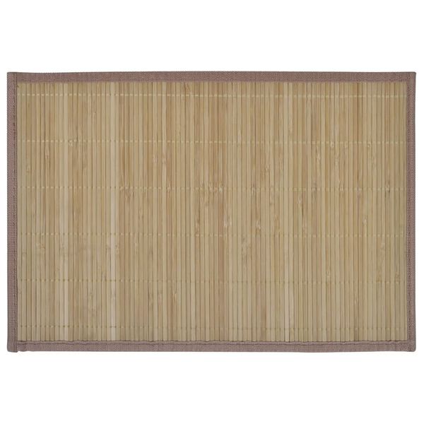6 Bambus-Platzdeckchen 30 x 45 cm Braun