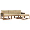 vidaXL Outdoor-Sofagarnitur mit Kissen 4 pcs Natur und Beige