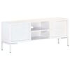 vidaXL TV-Schrank Wei&szlig; 115x30x46 cm Massivholz Mango
