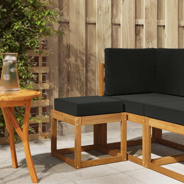 vidaXL Outdoor Hocker Bank Massivholz Akazie Natur