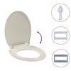 vidaXL Toilettensitz mit Absenkautomatik Aprikose Oval