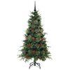 vidaXL K&uuml;nstlicher klappbarer Weihnachtsbaum Gr&uuml;n 150 cm PE und PVC