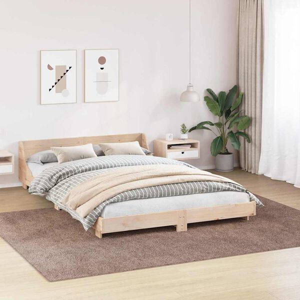 vidaXL Anti-Rutsch Shaggy Teppich Braun 240 x 340 cm PP